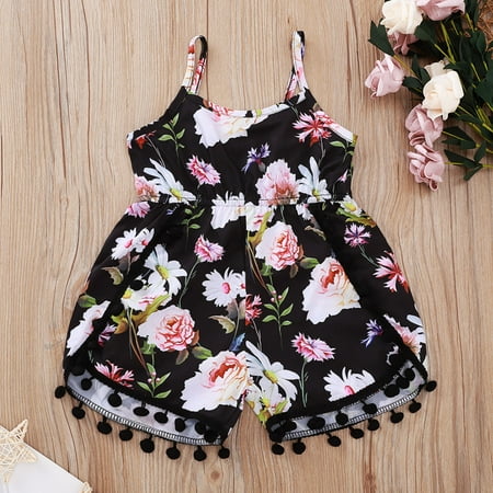 Tking Fashion Toddler Kids Girls Sleeveless Shoudler Strap Floral Jumpsuit Princess Clothes Black 120
Tking Fashion Toddler Kids Girls Sleeveless Shoudler Strap Floral Jumpsuit Princess Clothes Black 120