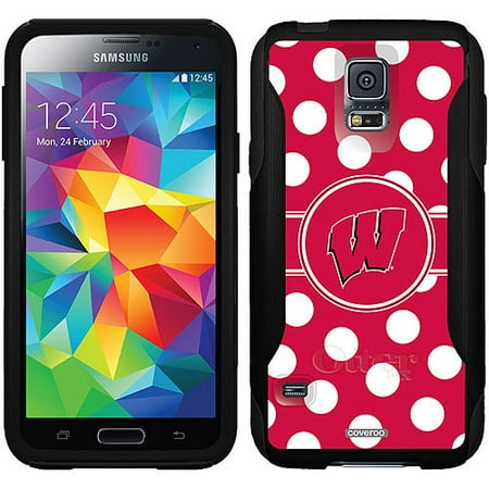 University of Wisconsin Polka Dots Design on OtterBox Commuter Series Case for Samsung Galaxy S5