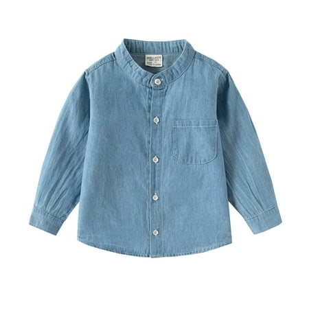 KDFJPTH Baby Boys Girls Fashion Denim Button Down Shirt Long Sleeve Lightweight Shirt Blouse Toddler Tops
KDFJPTH Baby Boys Girls Fashion Denim Button Down Shirt Long Sleeve Lightweight Shirt Blouse Toddler Tops
