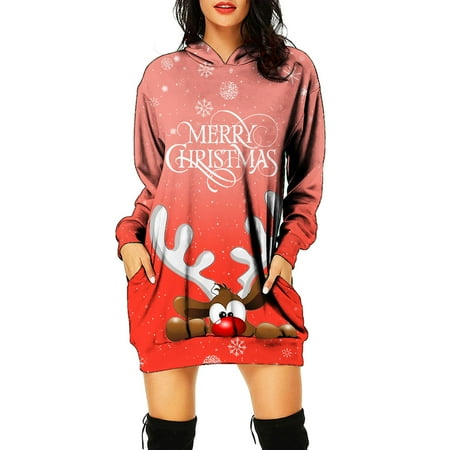 Women Christmas Print Shirts Plus Size Winter Casual Loose Oversized Hoodies Sweatshirt With Pocket Maternity Dress Midi Short tail Dress Womens Scale Dress Womens Skater tail Dress New
Women Christmas Print Shirts Plus Size Winter Casual Loose Oversized Hoodies Sweatshirt With Pocket Maternity Dress Midi Short tail Dress Womens Scale Dress Womens Skater tail Dress New