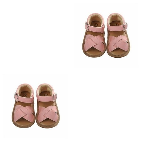 2pcs 1 Pair Baby Walking Sandals Newborn Babies Girls Non-slip Open Toe Design Sandals Leather Shoes Pink L
2pcs 1 Pair Baby Walking Sandals Newborn Babies Girls Non-slip Open Toe Design Sandals Leather Shoes Pink L