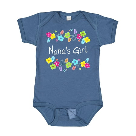 Inktastic Nanas Girl- Bright Flowers Gift Baby Girl Bodysuit