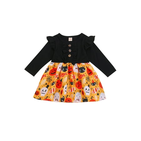 CenturyX Toddler Baby Girl Halloween Dress Outfit Long Sleeve Pumpkin Ghost Floral High Waist Pleated Party Dresses Black 2-3 Years
CenturyX Toddler Baby Girl Halloween Dress Outfit Long Sleeve Pumpkin Ghost Floral High Waist Pleated Party Dresses Black 2-3 Years