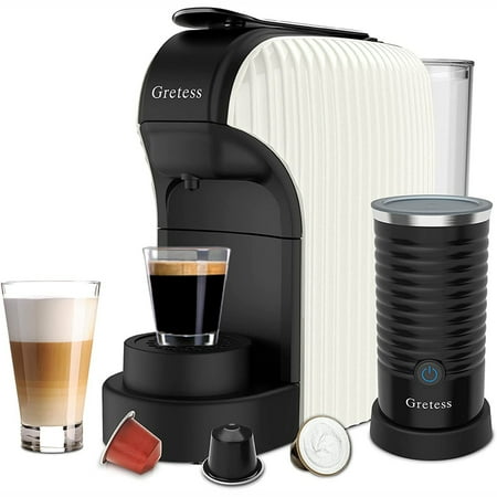 Espresso Machine With Electric Milk Frother Bundle-Opt07Mw-A2B