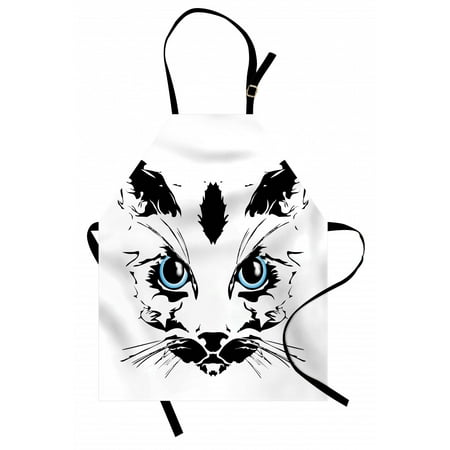 Animal Apron Big Cat Face Pet Cute with Whiskers witn Dark Shadow Hand Drawn Image Unisex Kitchen Bib Apron with Adjustable Neck for Cooking Baking Gardening Black White and Sky Blue by Ambesonne
Animal Apron Big Cat Face Pet Cute with Whiskers witn Dark Shadow Hand Drawn Image Unisex Kitchen Bib Apron with Adjustable Neck for Cooking Baking Gardening Black White and Sky Blue by Ambesonne