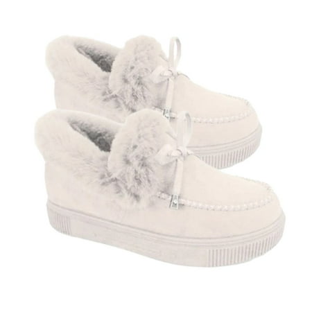 Ladies Casual Anti Skid Bottom Flat Snow Boots Ankle Boots Womens Faux Fur Boots Platform Sneakers Winter Warm Boots WHITE 41
Ladies Casual Anti Skid Bottom Flat Snow Boots Ankle Boots Womens Faux Fur Boots Platform Sneakers Winter Warm Boots WHITE 41