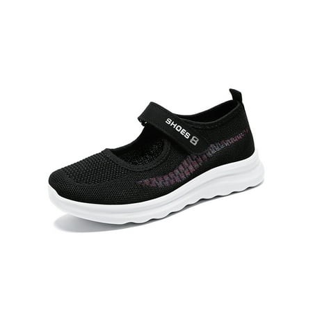 UKAP Ladies Flats Casual Mary Jane Mesh Sneakers Breathable Walking Shoes Womens Comfort Magic Tape Strap Black 7
UKAP Ladies Flats Casual Mary Jane Mesh Sneakers Breathable Walking Shoes Womens Comfort Magic Tape Strap Black 7