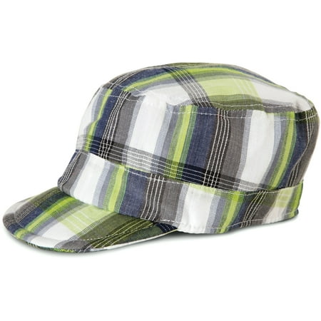 Pavilion- Green Plaid Baby Hat (0-6 Months)