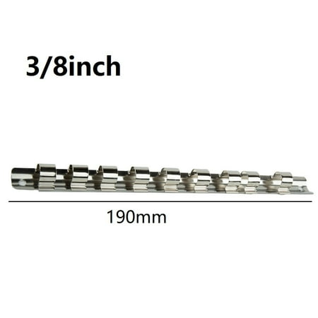 GLFILL Socket Rack Holder 1/4 3/8 1/2Inch With 8 Clips On Rail Tool Organizer Storage
GLFILL Socket Rack Holder 1/4 3/8 1/2Inch With 8 Clips On Rail Tool Organizer Storage