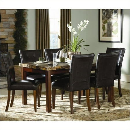 Trent Home Achillea 7 Piece Dining Table Set in Cherry