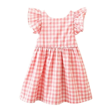 Dress for Children Big Girls Toddler Girls Summer Fly Sleeve Lattice Prints Bow Tie Backless Princess Dress Clothes Brocade Dress Girl Little Girls Dresses Size 2
Dress for Children Big Girls Toddler Girls Summer Fly Sleeve Lattice Prints Bow Tie Backless Princess Dress Clothes Brocade Dress Girl Little Girls Dresses Size 2