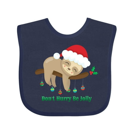 Inktastic Don t Hurry Xmas Sloth Gift Baby Boy or Baby Girl Bib