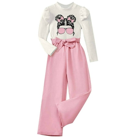 VBARHMQRT Baby Girl Outfits Newborn Winter Girls Printed Long Sleeved Crew Neck Top with Lace up Solid Color Wide Leg Trousers Personality Casual Fashion Suit Newborn Outfits Baby Girl Winter
VBARHMQRT Baby Girl Outfits Newborn Winter Girls Printed Long Sleeved Crew Neck Top with Lace up Solid Color Wide Leg Trousers Personality Casual Fashion Suit Newborn Outfits Baby Girl Winter