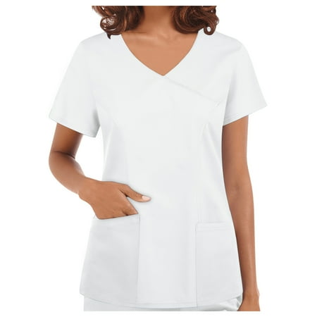 Solid Color Blouses Working Uniform Lady Suit Pocket Carer Set Color Short Sleeved Ladies V Neck Women s Blouse Scrubs Top Working Uniform Nurses
Solid Color Blouses Working Uniform Lady Suit Pocket Carer Set Color Short Sleeved Ladies V Neck Women s Blouse Scrubs Top Working Uniform Nurses