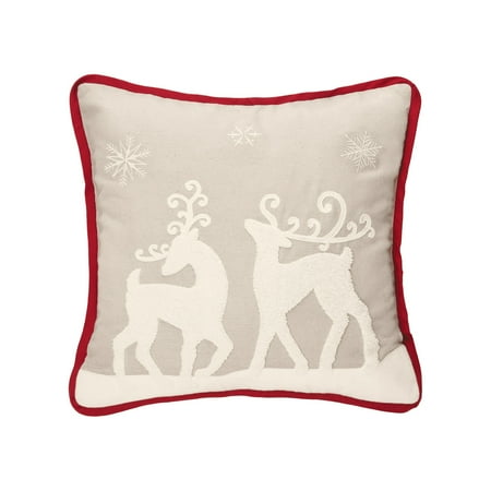 Christmas Nordic Deer Friends PillowTan-18x18-Animal