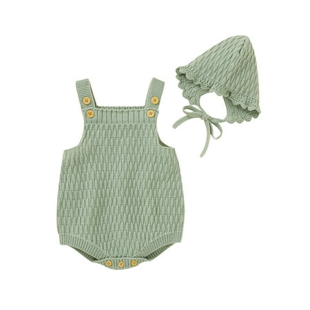 2 Pcs Infant Baby Girl Boy Knit Romper Sleeveless Halter Bodysuit Jumpsuit with Hat Fall Winter Outfits Clothes
2 Pcs Infant Baby Girl Boy Knit Romper Sleeveless Halter Bodysuit Jumpsuit with Hat Fall Winter Outfits Clothes