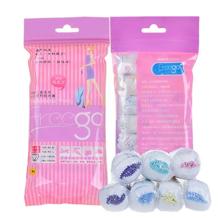 Homgreen Women Disposable Briefs 7 Pack Paper Cotton Once Use Underwear Panties 
Homgreen Women Disposable Briefs 7 Pack Paper Cotton Once Use Underwear Panties