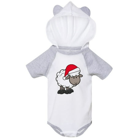 Inktastic Christmas Santa Sheep Gift Baby Boy or Baby Girl Bodysuit