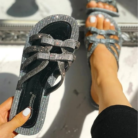 Alueeu Women s slipper Women Girls Flat Crystal Bowknot Casual Sandals Slippers Beach Shoes
Alueeu Women s slipper Women Girls Flat Crystal Bowknot Casual Sandals Slippers Beach Shoes