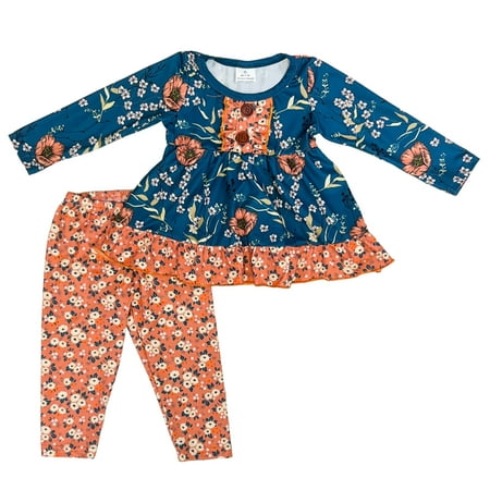 Dash of Glitter Girls Floral Print Long Sleeve Top and Legging Pants 2-piece Outfit Sizes 2T-10/12
Dash of Glitter Girls Floral Print Long Sleeve Top and Legging Pants 2-piece Outfit Sizes 2T-10/12