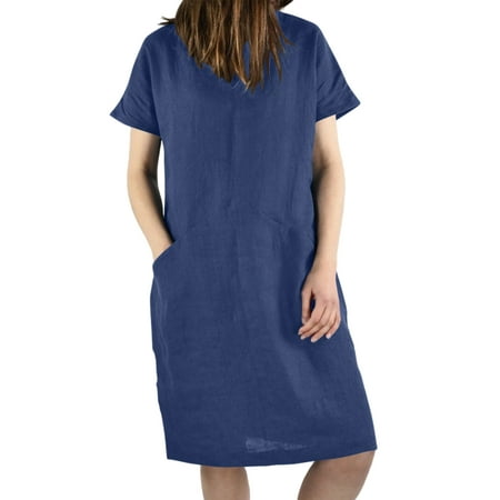 Frontwalk Pajama Dress for Women Short Sleeve Loungewear Loose Nightgowns Casual Nightshirts Sleepdress Nightdress
Frontwalk Pajama Dress for Women Short Sleeve Loungewear Loose Nightgowns Casual Nightshirts Sleepdress Nightdress