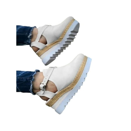Rotosw Ladies Sandals Summer Casual Shoes Beach Sandal Closed Toe Espadrille Walking Non-Slip White US 11.5
Rotosw Ladies Sandals Summer Casual Shoes Beach Sandal Closed Toe Espadrille Walking Non-Slip White US 11.5