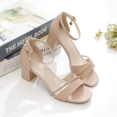 Summer Buckle Square Hollow Sandals Women‘s Summer Dress Thick Heeled Mid Heeled High Heeled Fairy Shoes 2024 New Style
Summer Buckle Square Hollow Sandals Women‘s Summer Dress Thick Heeled Mid Heeled High Heeled Fairy Shoes 2024 New Style