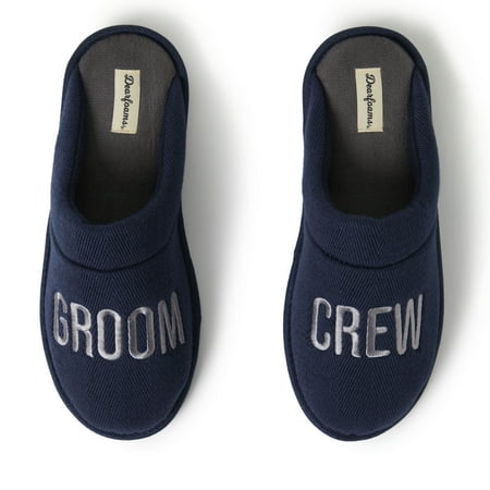Dearfoams Men s Groom/Groomsmen Giftable Wedding Scuff Slipper