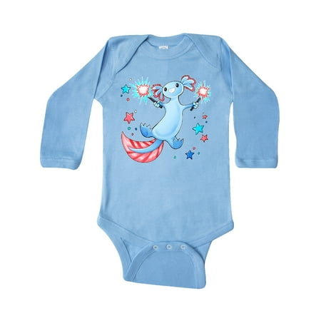 Inktastic 4th of July Cute Blue Axolotl with Sparklers and Stars Gift Baby Boy or Baby Girl Long Sleeve Bodysuit
Inktastic 4th of July Cute Blue Axolotl with Sparklers and Stars Gift Baby Boy or Baby Girl Long Sleeve Bodysuit