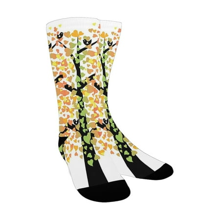 Tree of Life Decor Collection Heart Shaped Valentine Tree with Kissing Love Birds Fairy Floral Leaf Custom Socks for Women
Tree of Life Decor Collection Heart Shaped Valentine Tree with Kissing Love Birds Fairy Floral Leaf Custom Socks for Women