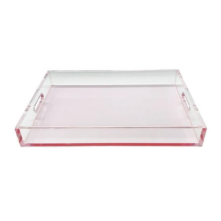 R16 Home LT01-PINK Neon Light Pink Lucite Tray
