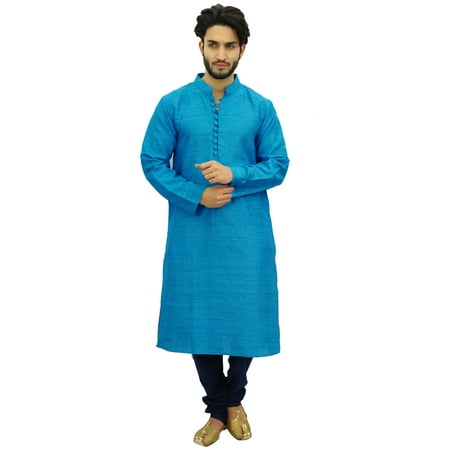 Atasi Ethnic Men s Kurta Pyjama Set Blue Bollywood Designer Shirt-Small