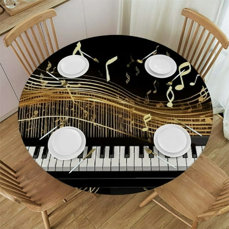 ONETECH Musical Notes Round Tablecloth 100% Polyester Fiber Table Cover for Dining Banquet Party Home Decor 46-50
ONETECH Musical Notes Round Tablecloth 100% Polyester Fiber Table Cover for Dining Banquet Party Home Decor 46-50