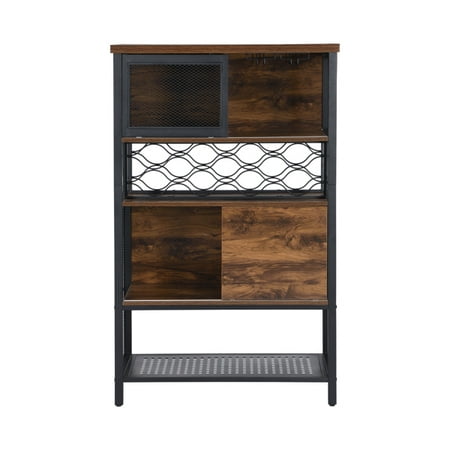 FNNMNNR Vintage Wine Cooler Industrial Bar Cabinet with Wine Rack for Liquor and Glasses Wood and Metal Cabinet for Home Kitchen Storage Cabinet
FNNMNNR Vintage Wine Cooler Industrial Bar Cabinet with Wine Rack for Liquor and Glasses Wood and Metal Cabinet for Home Kitchen Storage Cabinet