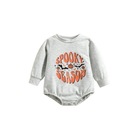 Diconna Infant Baby Girls Boys Halloween Romper Letter Pumpkin Bat Print Long Sleeve Jumpsuits Autumn Clothes Gray 12-18 Months
Diconna Infant Baby Girls Boys Halloween Romper Letter Pumpkin Bat Print Long Sleeve Jumpsuits Autumn Clothes Gray 12-18 Months