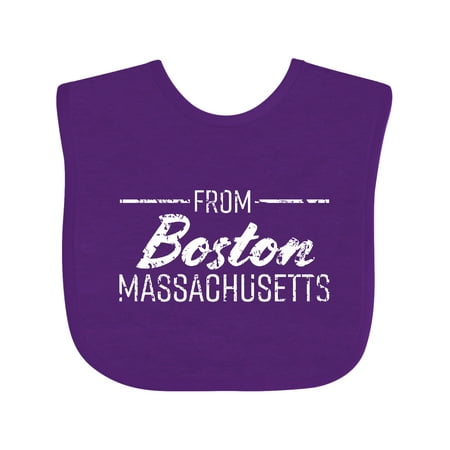 Inktastic From Boston Massachusetts in White Distressed Text Gift Baby Boy or Baby Girl Bib
Inktastic From Boston Massachusetts in White Distressed Text Gift Baby Boy or Baby Girl Bib