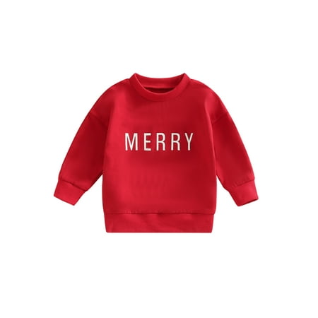 Qmyliery Toddler Baby Christmas Sweatshirt Long Sleeve Crew Neck Letter Print Pullover Tops 6 Months-4 Years
Qmyliery Toddler Baby Christmas Sweatshirt Long Sleeve Crew Neck Letter Print Pullover Tops 6 Months-4 Years