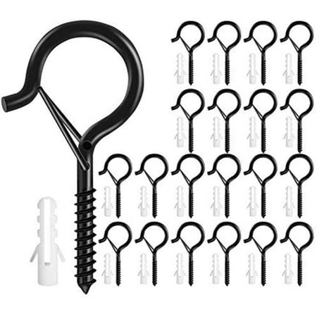 Hanger Hooks Windproof Screw Hooks for Outdoor String Lights Safety Buckle Design Cup Eye Hook (20pcs S)
Hanger Hooks Windproof Screw Hooks for Outdoor String Lights Safety Buckle Design Cup Eye Hook (20pcs S)
