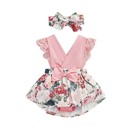 LSFYSZD Newborn Infant Baby Girl Summer Jumpsuit 0-24M 2 Pcs Lace Fly Sleeves V-Neck Floral Print Patchwork Romper + Headband Outfits
LSFYSZD Newborn Infant Baby Girl Summer Jumpsuit 0-24M 2 Pcs Lace Fly Sleeves V-Neck Floral Print Patchwork Romper + Headband Outfits