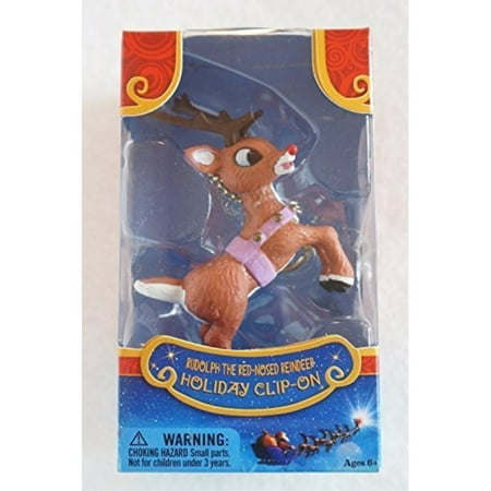 rudolph the red-nosed reindeer holiday clip-on 50th anniversary