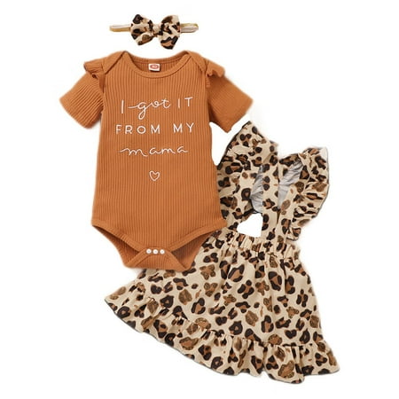 9-12M Newborn Baby Girl 1st Birthday Lovely Girl Brown Short Sleeve Romper Leopard Print Headband Suspender Skirt Set
9-12M Newborn Baby Girl 1st Birthday Lovely Girl Brown Short Sleeve Romper Leopard Print Headband Suspender Skirt Set