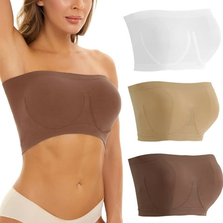 MINZON 3 Pieces Sports Bras for Women Plus Size Strapless Bra Bandeau No Padded Tops Stretchy Yoga Fitness Bra
MINZON 3 Pieces Sports Bras for Women Plus Size Strapless Bra Bandeau No Padded Tops Stretchy Yoga Fitness Bra
