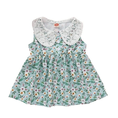 Kucnuzki Infant Baby Girl Clothes 12 Months Summer Dress 18 Months Sleeveless Cute Flower Print High-Waist Ruffles Layer Lacer Perter Pan Collar Dress Green
Kucnuzki Infant Baby Girl Clothes 12 Months Summer Dress 18 Months Sleeveless Cute Flower Print High-Waist Ruffles Layer Lacer Perter Pan Collar Dress Green