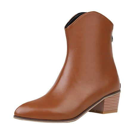 kpoplk Boots for Women Ankle Booties Wide 2023 Female Pointed Thick with High Heel Western Boots Solid Color Leather (Brown 9)
kpoplk Boots for Women Ankle Booties Wide 2023 Female Pointed Thick with High Heel Western Boots Solid Color Leather (Brown 9)