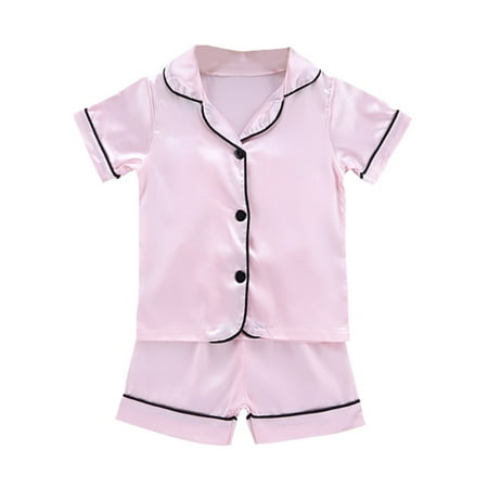 Toddler Boys Girls Sleepwear Pajamas Outfits Solid Color Short Sleeve Blouse Top and Shorts
Toddler Boys Girls Sleepwear Pajamas Outfits Solid Color Short Sleeve Blouse Top and Shorts