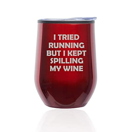Stemless Wine Tumbler Coffee Travel Mug Glass with Lid I Tried Running But I Kept Spilling My Wine Funny (Red)
Stemless Wine Tumbler Coffee Travel Mug Glass with Lid I Tried Running But I Kept Spilling My Wine Funny (Red)