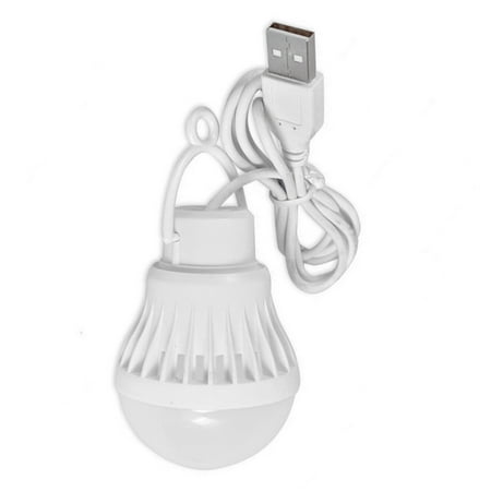 Aousin Portable Lights USB Energy Saving Bulb Outdoor Camp Tent Night Light (5W)