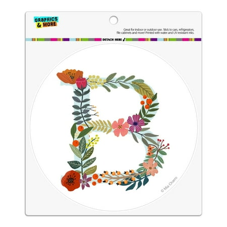 Letter B Floral Monogram Initial Automotive Car Refrigerator Locker Vinyl Circle Magnet
Letter B Floral Monogram Initial Automotive Car Refrigerator Locker Vinyl Circle Magnet
