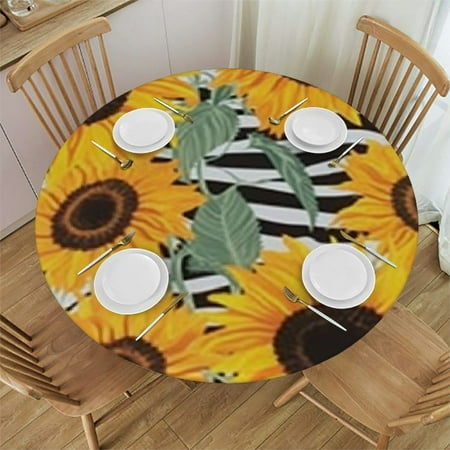 BANET Bright Sunflower Round Table Cloth Zebra Print Polyester Tablecloth Waterproof Tablecloth Dinning Table Cover for Indoor Outdoor Party Picnic 38 -42
BANET Bright Sunflower Round Table Cloth Zebra Print Polyester Tablecloth Waterproof Tablecloth Dinning Table Cover for Indoor Outdoor Party Picnic 38 -42