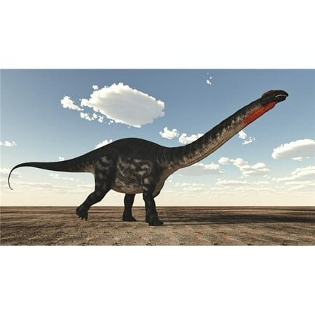 StockTrek Images PSTEDV600231P Apatosaurus Dinosaur Walking in The Desert Poster Print, 19 x 10